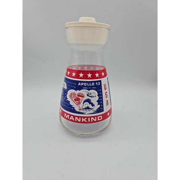 VTG Atomic NASA Apollo Space Moon Missions Collectors Ed 69’ Glass Juice Carafe - Picture 3 of 12